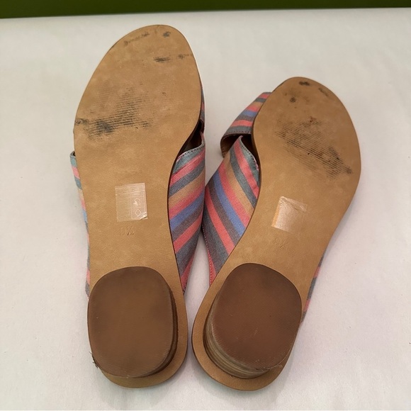 Madewell The Ruthie Crisscross Mule Sandals in Rainbow Stripe size 9.5 - Picture 5 of 7